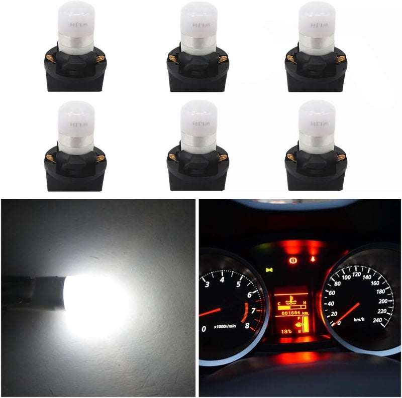 WLJH White T10 LED Light Bulb Pack of 6 - Image 1