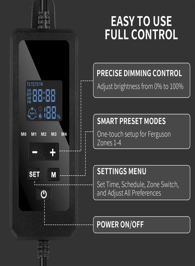 Zingbabu LED UVB Light for Reptiles, 16 inch UVA UVB Reptile Light Fixture with 4 Auto Ferguson Zone Modes & Dimming, 15W Aluminum Smart Habitat Lamp for Bearded Dragons, Turtles, Snakes, Leopard Geckos - Image 5