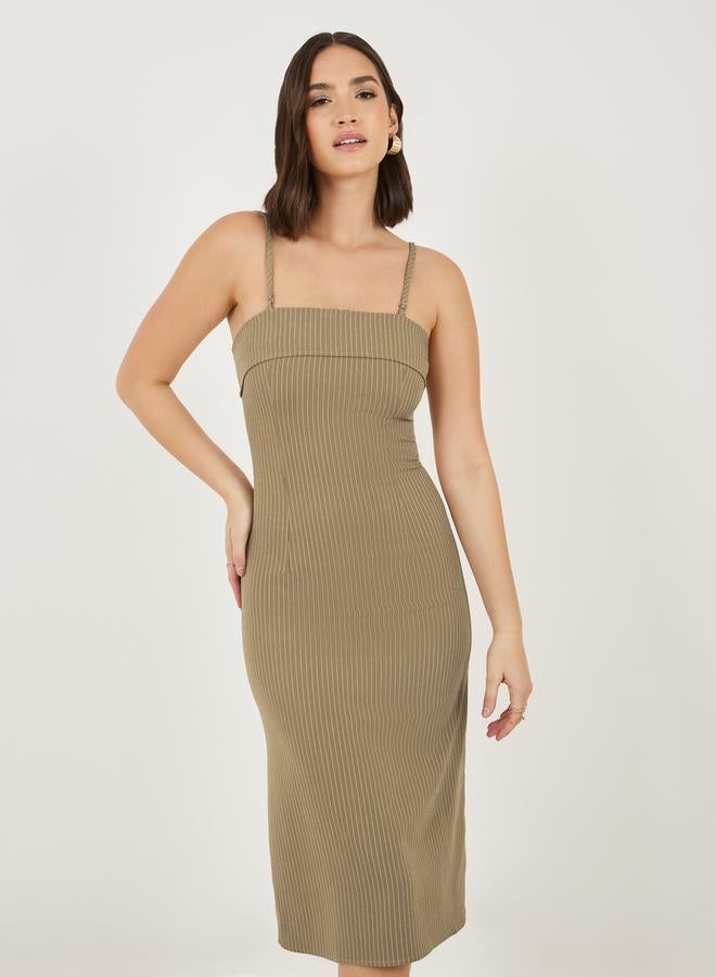 Styli Styli Striped Sleeveless Sheath Midi Dress  - Image 2