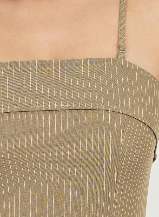 Styli Styli Striped Sleeveless Sheath Midi Dress  - Image 3