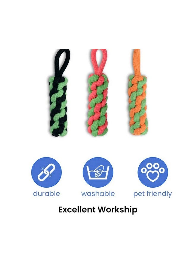 مجموعة كرات المضغ والحبل لتحفيز التسنين للكلاب الصغيرة والمتوسطة الحجم (عبوة 6 في 1 وكرات مضغ واحدة مقاس 3 بوصات خالية من العظام) (مجموعة من 6) | (قد يختلف اللون) - Image 3