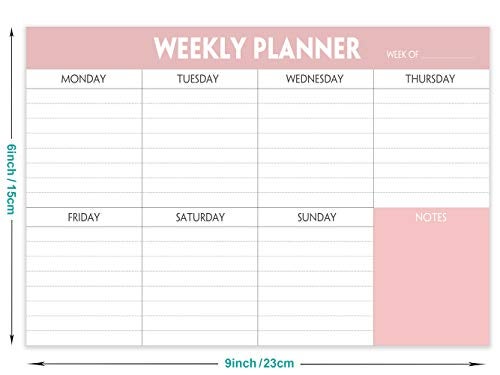 Nokingo Weekly Planning Pad - Tear Off To Do List Pad with Daily Schedule & Calendar, 52 Sheets, 100gsm Paper, Undated Weekly Planning Notepad, 6x9 in - Image 5