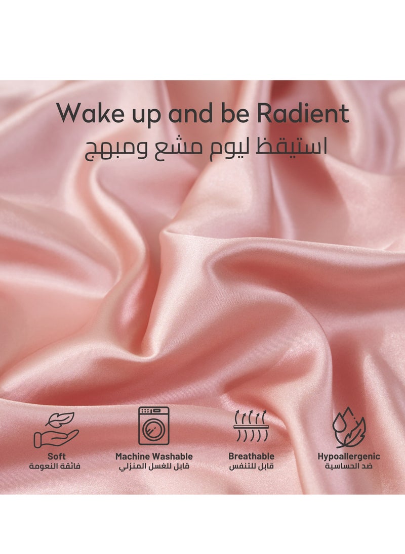 Donetella - Satin Pillowcases 2-Pcs Soft And Silky Pillow Cover For Hair And Skin Care With Envelope Closure (Without Pillow Insert),Rose Gold - Image 1