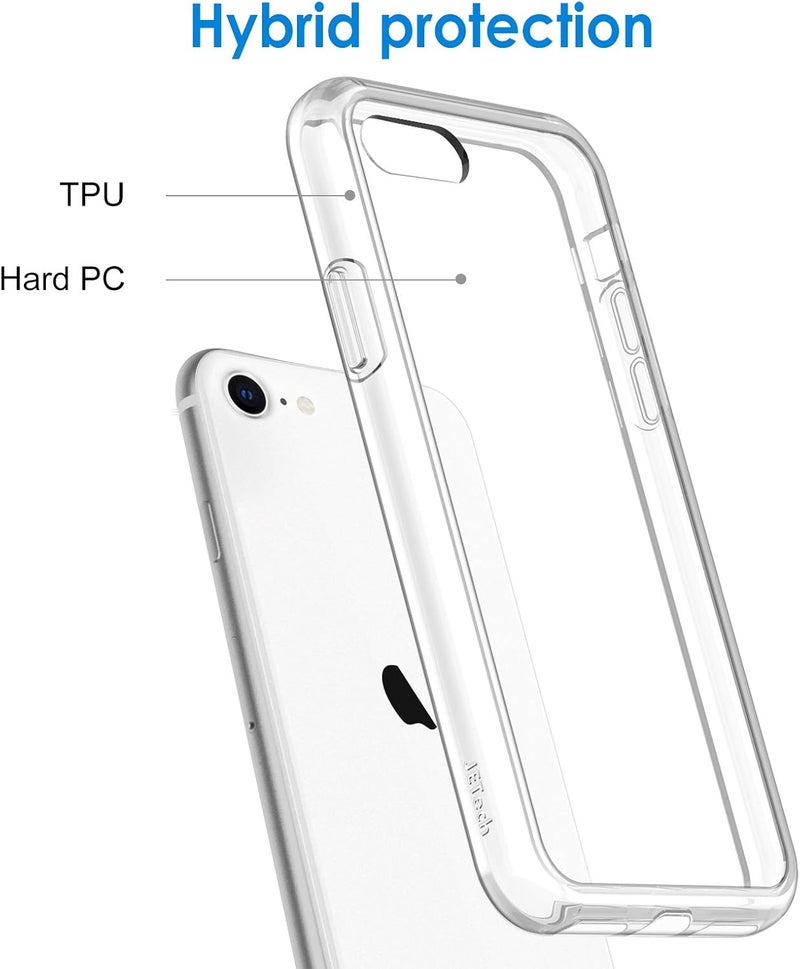 Jetech Case For Iphone Se 3/2 2022/2020 Edition , Iphone 8 And Iphone 7, 4.7-Inch, Non-Yellowing Shockproof Phone Bumper Cover, Anti-Scratch Clear Back Clear - Image 3