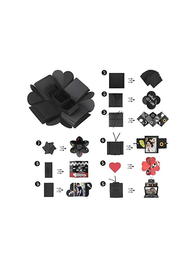 The Bros صندوق انفجار إبداعي ألبوم صور DIY صندوق هدايا لعيد الميلاد، عيد الحب، الذكرى السنوية، الزفاف - Image 4