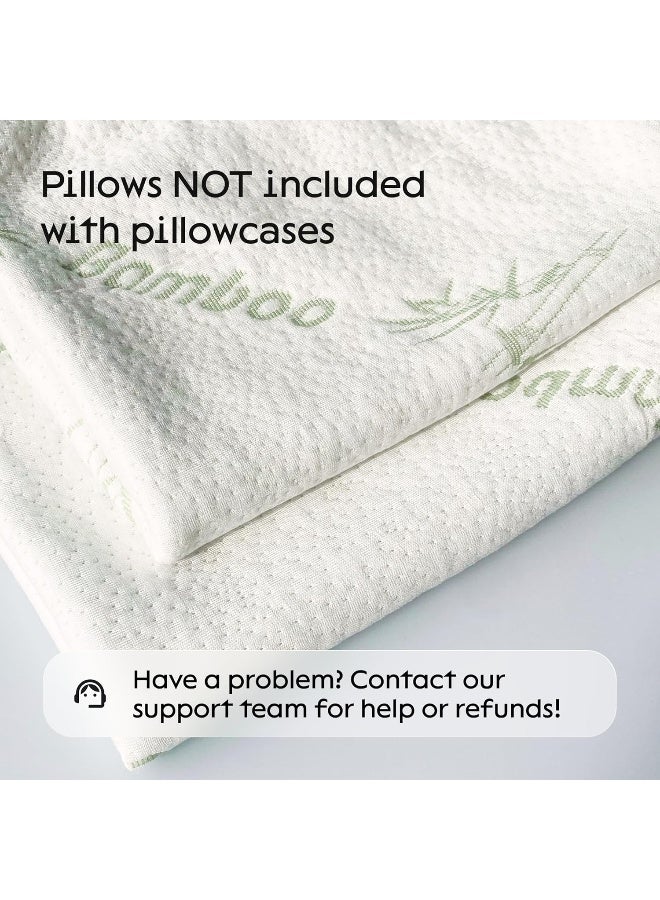 2 Pack Waterproof Bamboo Pillow Protectors Standard 20x26 Inches  - Image 2