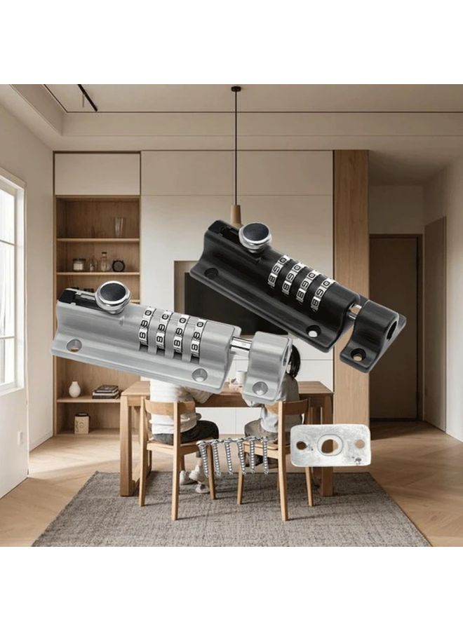Black Heavy Duty Zinc Alloy Smart Door Lock Keyless Entry Waterproof Rustproof - Image 1