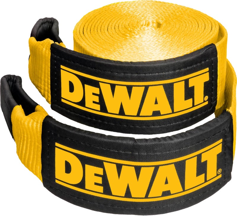 DEWALT DXBC40000 BlackYellow 4 x 30 Recovery Tow Strap  13333 lb Safe Working Load  40000 lb Break Strength