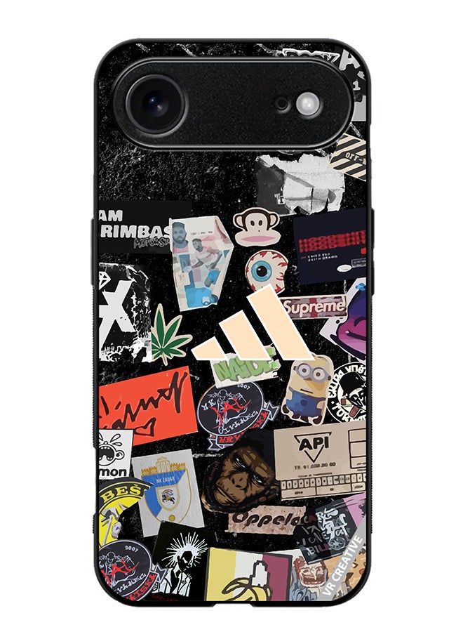 Protective Case Cover For Apple iPhone 17 Air Adidas Stickers Design Multicolour