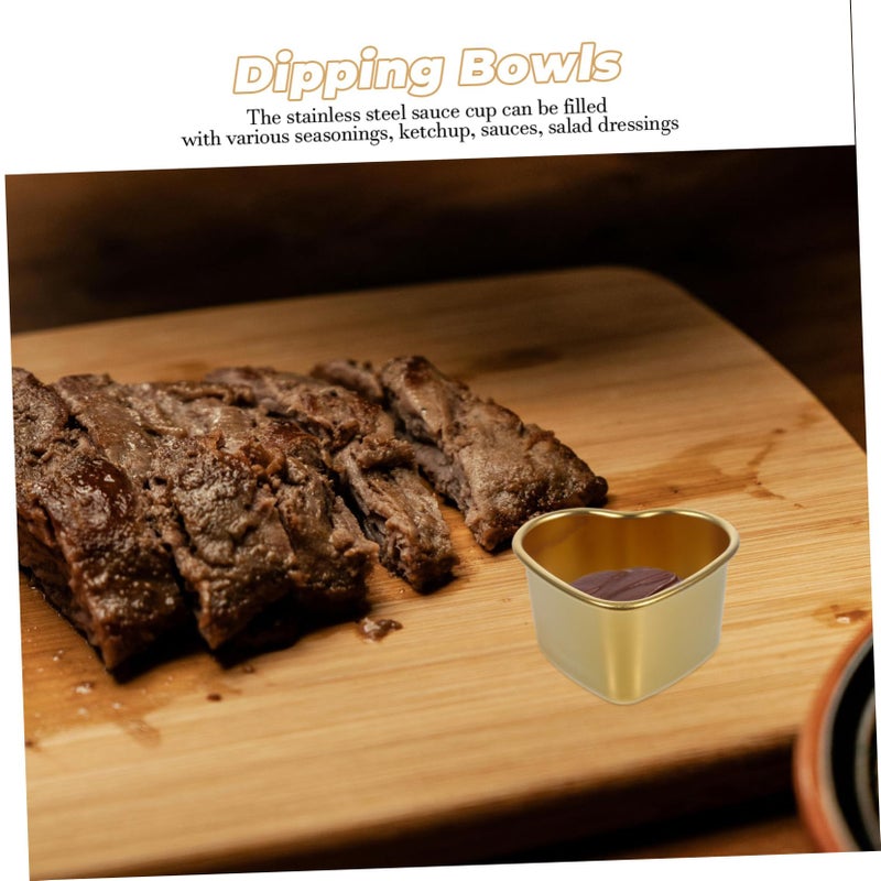 Stainless Steel Sauce Dish Dipping Tray Portable for Sushi Grilling and Seasonings - Image 4