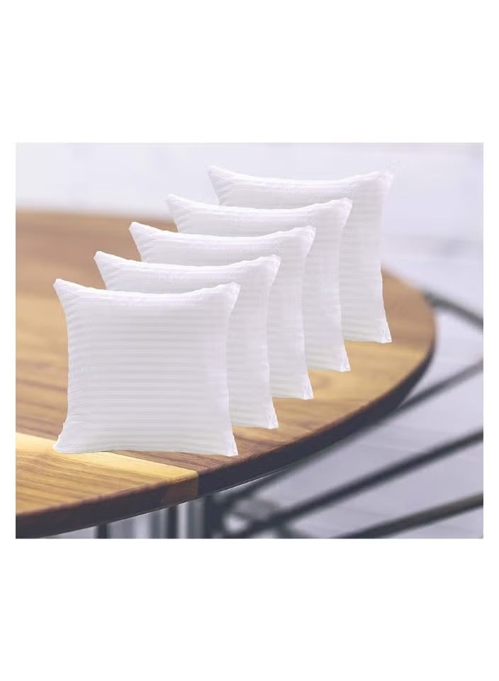STORE 7 Luxury 5-Piece Hotel-Style Decorative Cushion Set – A Touch of Elegance and Comfort for Your Living Room or Bedroom | Soft 100% Polyester Filling | Elegant Striped Fabric | Washable | 40×40 cm - Image 2