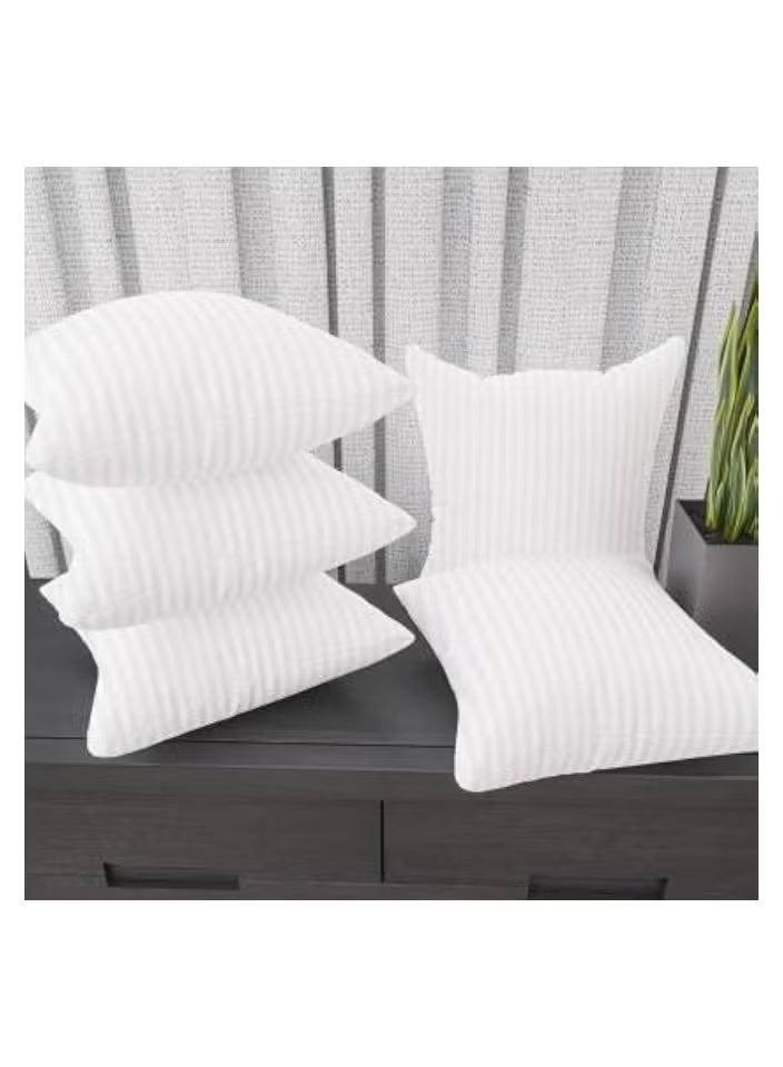 STORE 7 Luxury 5-Piece Hotel-Style Decorative Cushion Set – A Touch of Elegance and Comfort for Your Living Room or Bedroom | Soft 100% Polyester Filling | Elegant Striped Fabric | Washable | 40×40 cm - Image 5