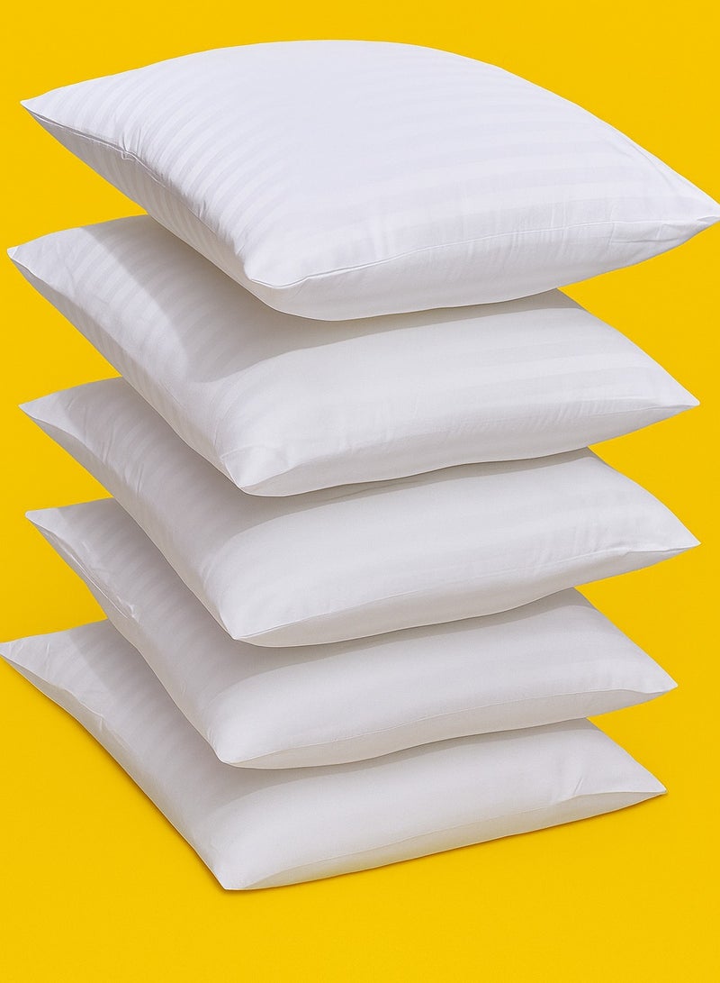 STORE 7 Luxury 5-Piece Hotel-Style Decorative Cushion Set – A Touch of Elegance and Comfort for Your Living Room or Bedroom | Soft 100% Polyester Filling | Elegant Striped Fabric | Washable | 40×40 cm - Image 4