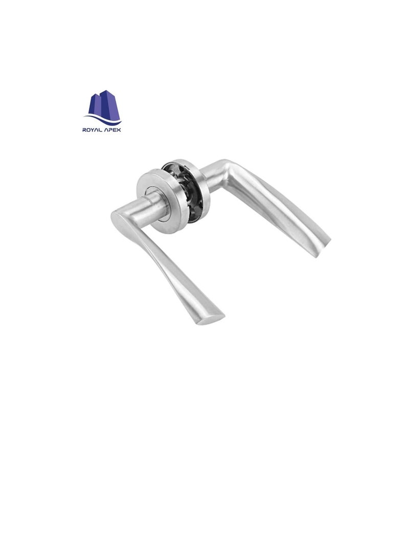 Mortise Rosette Hollow Lever Handle - Door Handles | Firm Grasp | Rotate Door Lock | Interior | Satin Nickel Finish | 304 Stainless Steel | Premium Quality For All Internal Doors.  - Image 3