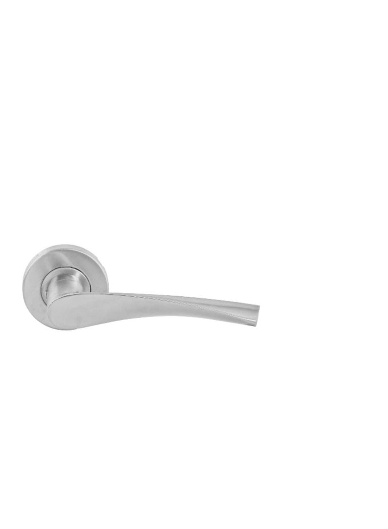 Mortise Rosette Hollow Lever Handle - Door Handles | Firm Grasp | Rotate Door Lock | Interior | Satin Nickel Finish | 304 Stainless Steel | Premium Quality For All Internal Doors.  - Image 1
