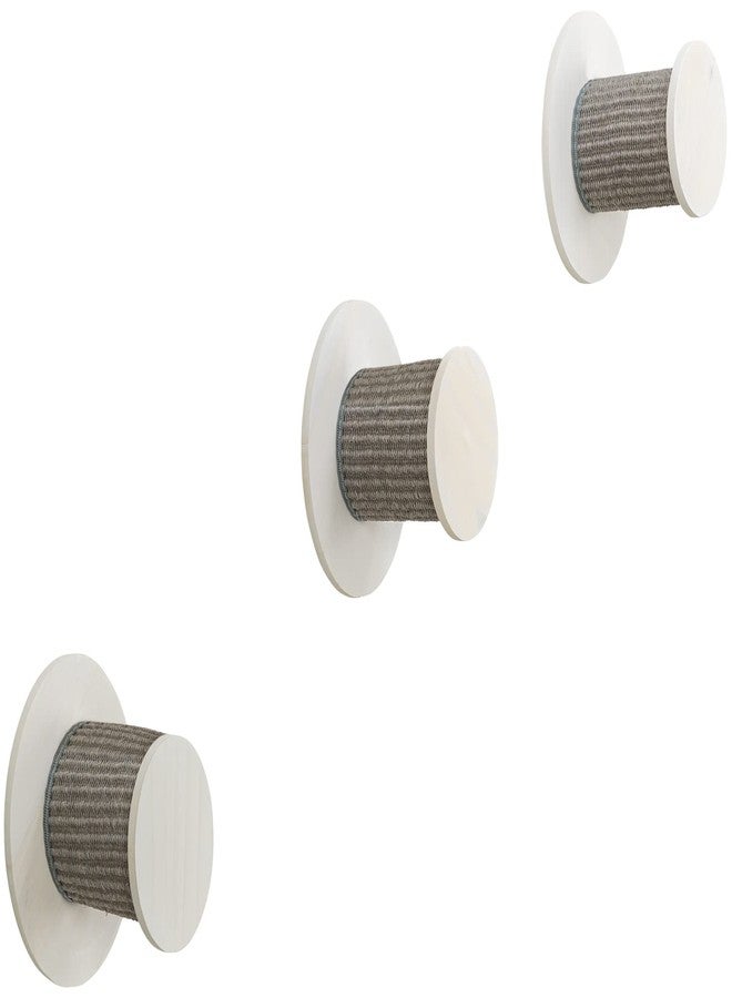 TRIXIE Cat Wall Furniture Set 3 - Cat Wall Scratcher and Climbing Shelves - Sisal Rope Scratching Posts - 3 Elevated Steps - Gray/White - Image 2