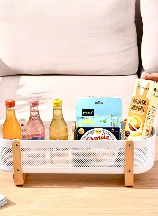 كويزيرا مقبض تخزين خشبي - أبيض