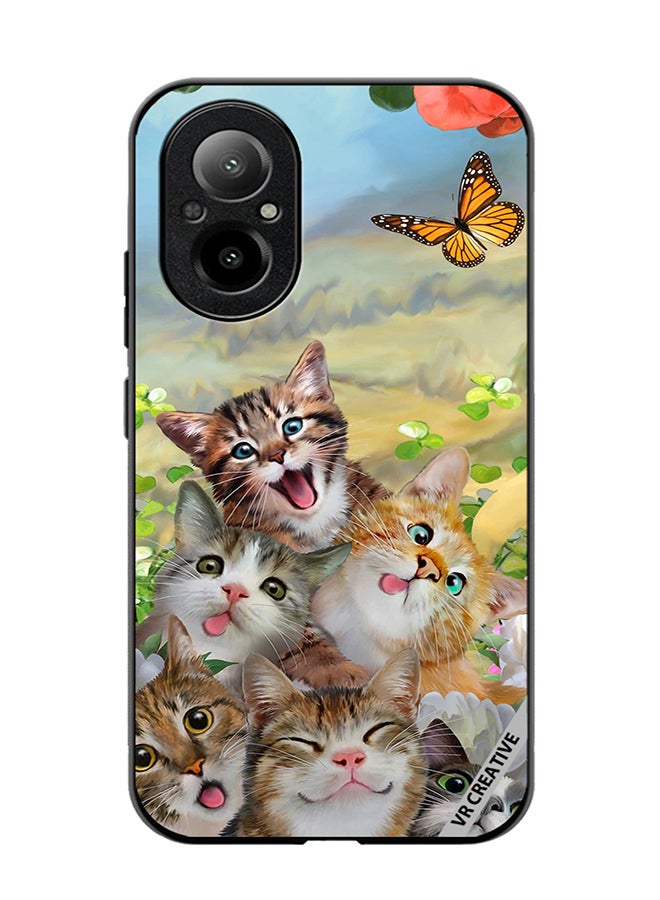 VR CREATIVE Protective Case Cover For Realme C67 4G Cats Design Multicolour - Image 1