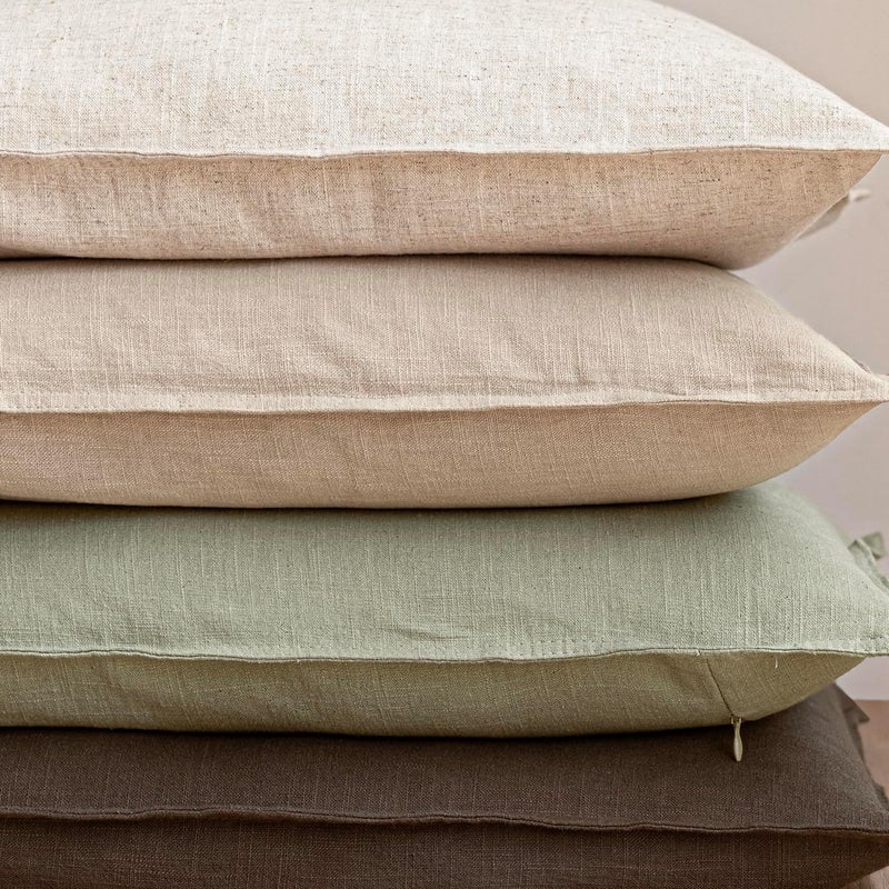 Foindtower Pack of 2, Decorative Linen Solid Throw Pillow Covers Accent Lumbar Cushion Case Boho Farmhouse Pillowcase for Chair Couch Sofa Bedroom Living Room Home Decor 12x20 Inch Light Sage Green - Image 5