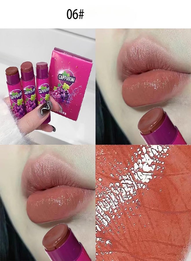 CAPPUVINI Grape Lip Gloss Set | Long Stay Lipstick Waterproof | Non-Sticky Gloss Finish for Girls & Teens | Moisturizing Lip Tint | Light Pink Red Brown Lip Balm Shades | Cute Adorable Packaging & Perfect Combo Pack set (SET-B(04,05&06), 5g) - Image 4