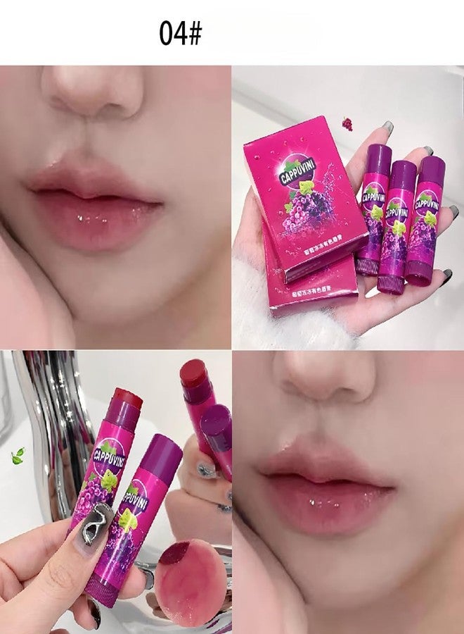 CAPPUVINI Grape Lip Gloss Set | Long Stay Lipstick Waterproof | Non-Sticky Gloss Finish for Girls & Teens | Moisturizing Lip Tint | Light Pink Red Brown Lip Balm Shades | Cute Adorable Packaging & Perfect Combo Pack set (SET-B(04,05&06), 5g) - Image 2