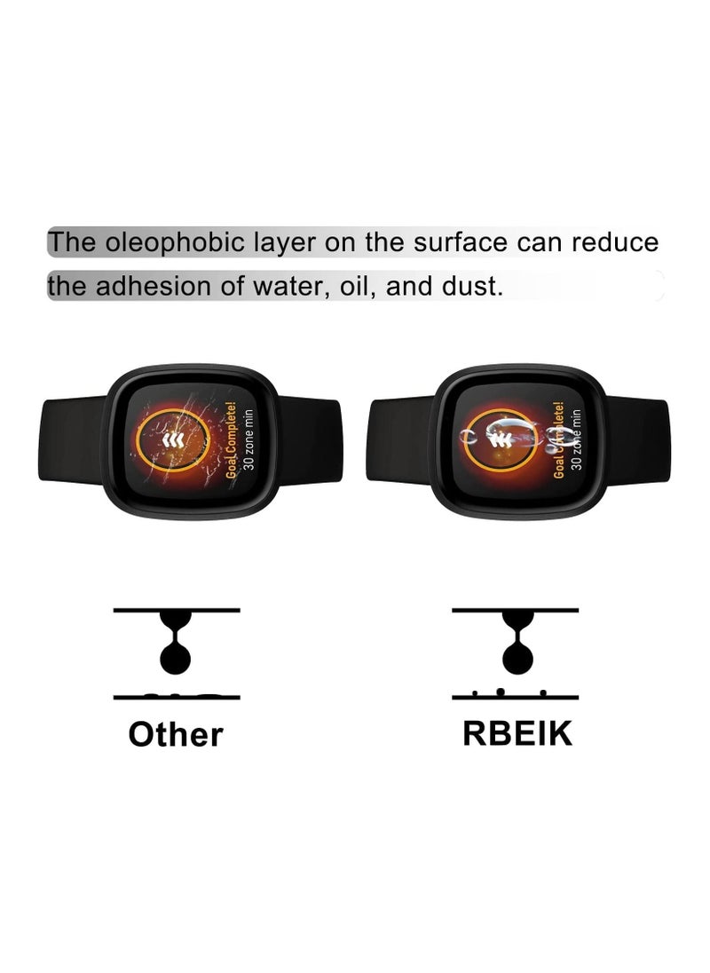 Y&D - [4PACK] Compatible with Fitbit Versa 3 Screen Protector, 3D Curved Full Coverage PET Anti-scratch Bubble Free Anti-Fingerprint Easy Install Not Glass Film Protector for - Image 1