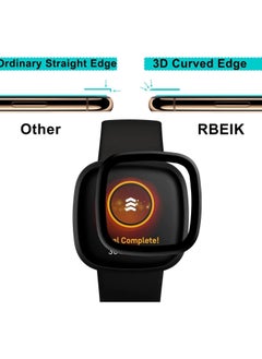 Y&D [4PACK] Compatible with Fitbit Versa 3 Screen Protector, 3D Curved Full Coverage PET Anti-scratch Bubble Free Anti-Fingerprint Easy Install Not Glass Film Protector for  - Image 4