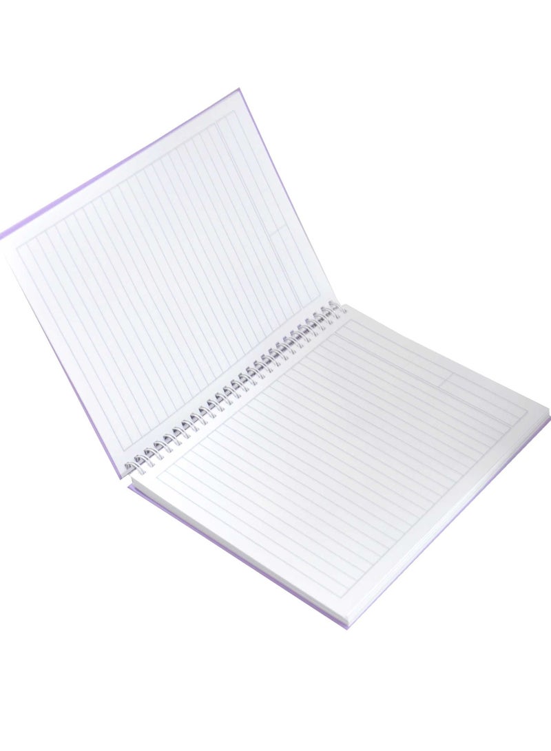 FIS حزمة من 5 دفاتر ملاحظات بغلاف صلب حلزوني من FIS مقاس 9 × 7 بوصات (22.86 × 20.32 سم) سطر واحد، مع حدود، 100 ورقة - القلقاس -FSNBS97NA274 - Image 3