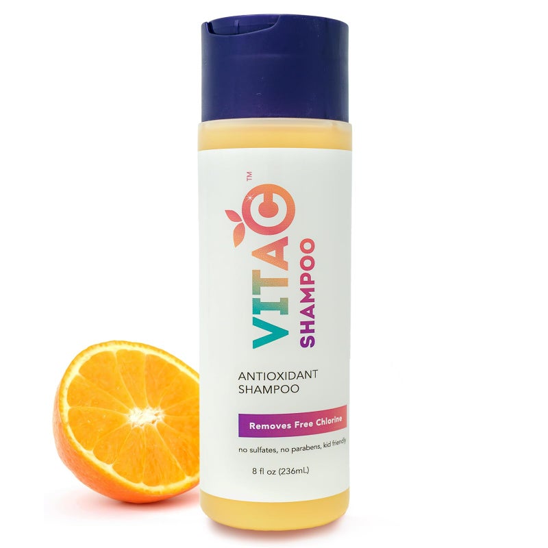 Vita C After Swim Swimmers Post-Swim Chlorine Removing Shampoo & Body Wash. Gently Eliminate Chlorine & Water Toxins. Patented Formula, Hydrates & Rejuvenates Hair and Skin - 8 Fl Oz - Image 1