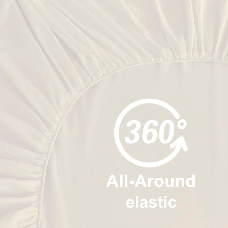Hotella 100% Microfiber Full Size Fitted Sheet Only, 54"x75" Hotel Quality Deep Pocket Bottom Sheet, Up to 14" Matress Protector, Machine Washable and Non-Fade, Snug Fit Stay in Place,Beige - Image 5