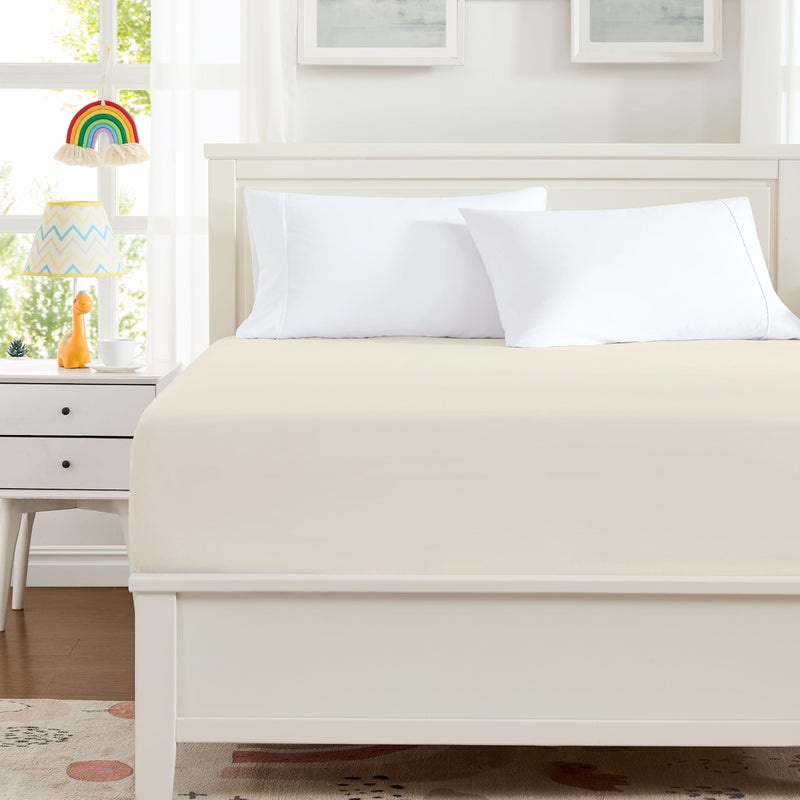 Hotella 100% Microfiber Full Size Fitted Sheet Only, 54"x75" Hotel Quality Deep Pocket Bottom Sheet, Up to 14" Matress Protector, Machine Washable and Non-Fade, Snug Fit Stay in Place,Beige - Image 4
