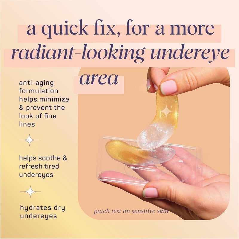 SpaLife Beauty AntiAging Under Eye Masks Hydrogel Eye Patches for Fine Lines Dryness Dullness with 24K Gold Colloidal Silver 2in1 Skincare Treatment 48 Pairs - Image 3