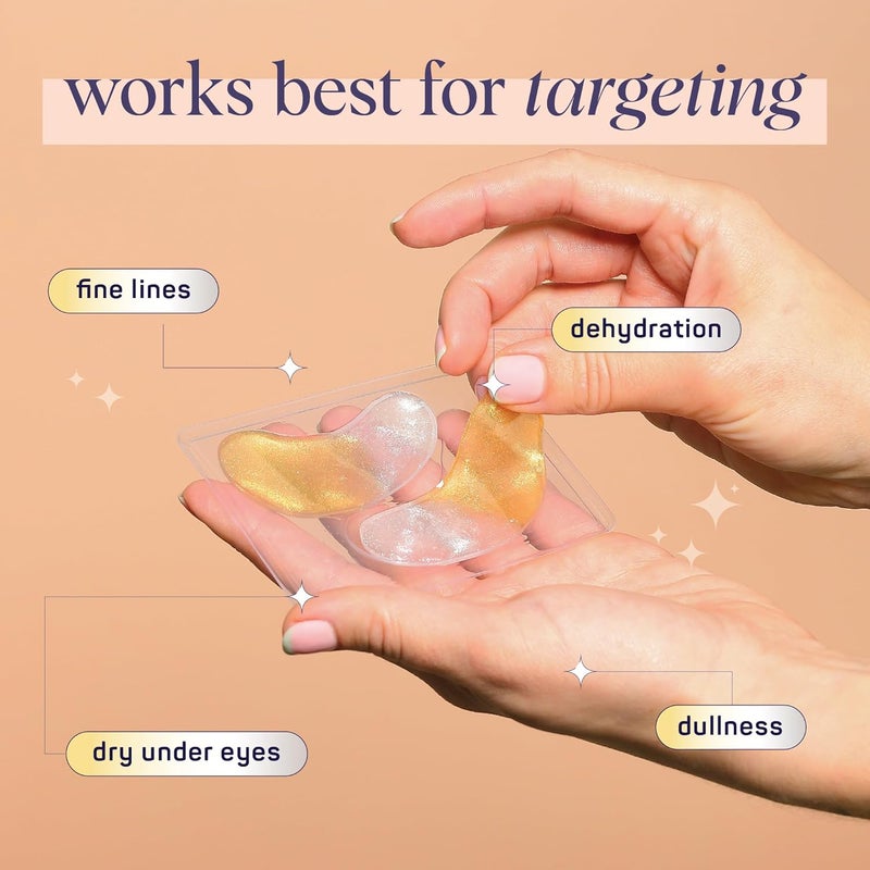 SpaLife Beauty AntiAging Under Eye Masks Hydrogel Eye Patches for Fine Lines Dryness Dullness with 24K Gold Colloidal Silver 2in1 Skincare Treatment 48 Pairs - Image 5