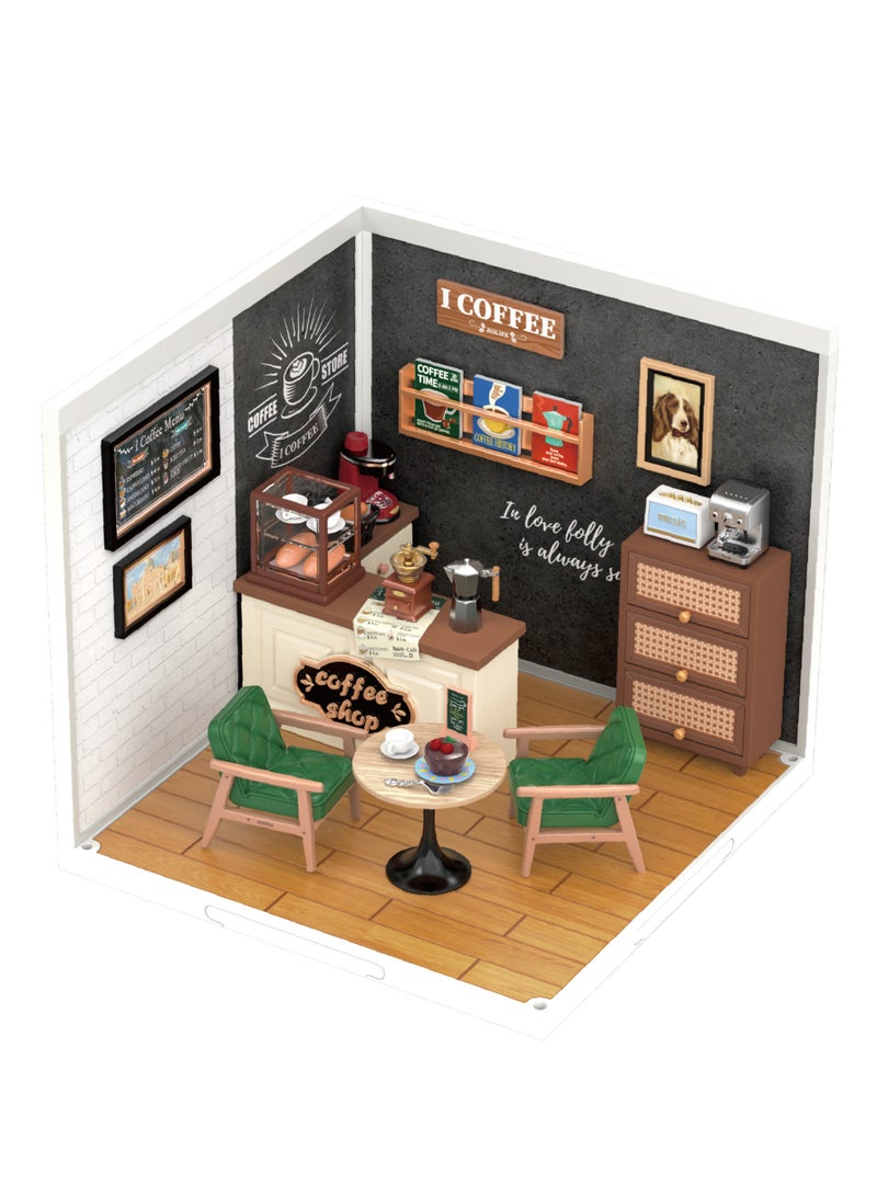 Robotime Rolife Super Creator Daily Inspiration Cafe Plastic DIY Miniature House Kit DW001,DIY 3D Puzzles for Adults/Teens, Creative Home Decor, Unique Gift for Craft Hobby Adults/Teens - Image 1