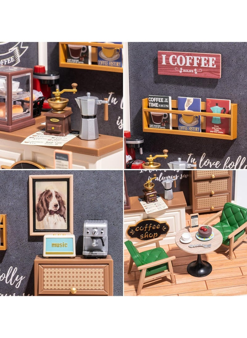 Robotime Rolife Super Creator Daily Inspiration Cafe Plastic DIY Miniature House Kit DW001,DIY 3D Puzzles for Adults/Teens, Creative Home Decor, Unique Gift for Craft Hobby Adults/Teens - Image 4