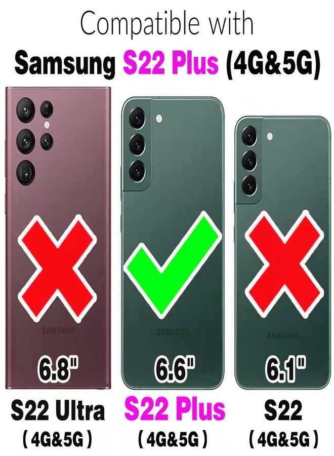 Asuwish Case for Samsung Galaxy S22 Plus /S22+ with Tempered Glass Screen Protector， Flip Wallet Cases Leather Stand with Card Holder，Double Magnetic Clasp and Durable Shockproof Cover (Purple) - Image 2