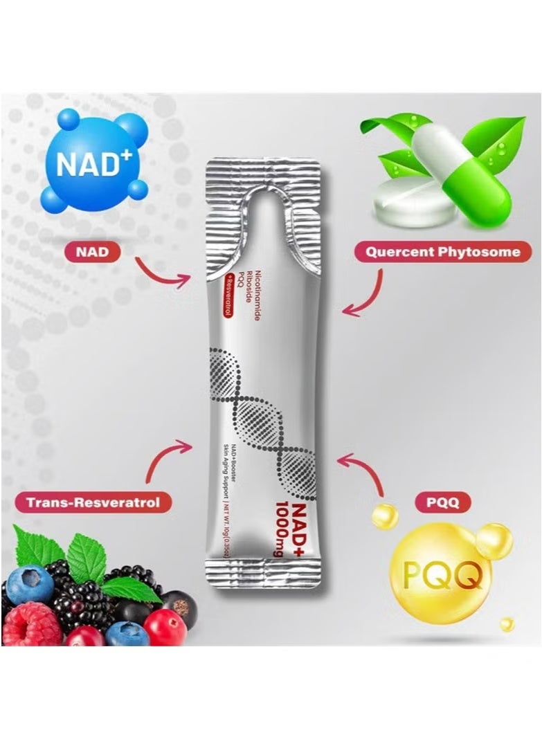 zooone NAD+ Berry Flavor Drink Mix for Skin Aging Support, Energy, and Focus - 30 Pack  - Image 3