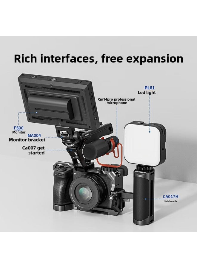 Newer Applies Sony A6700 Rabbit Cage Vertical Shooting L Board Bottom Plate Micro SLR Camera Anti-fall Expansion Frame CA047-Color:Sony A6700 Base Plate (CA049)  - Image 3