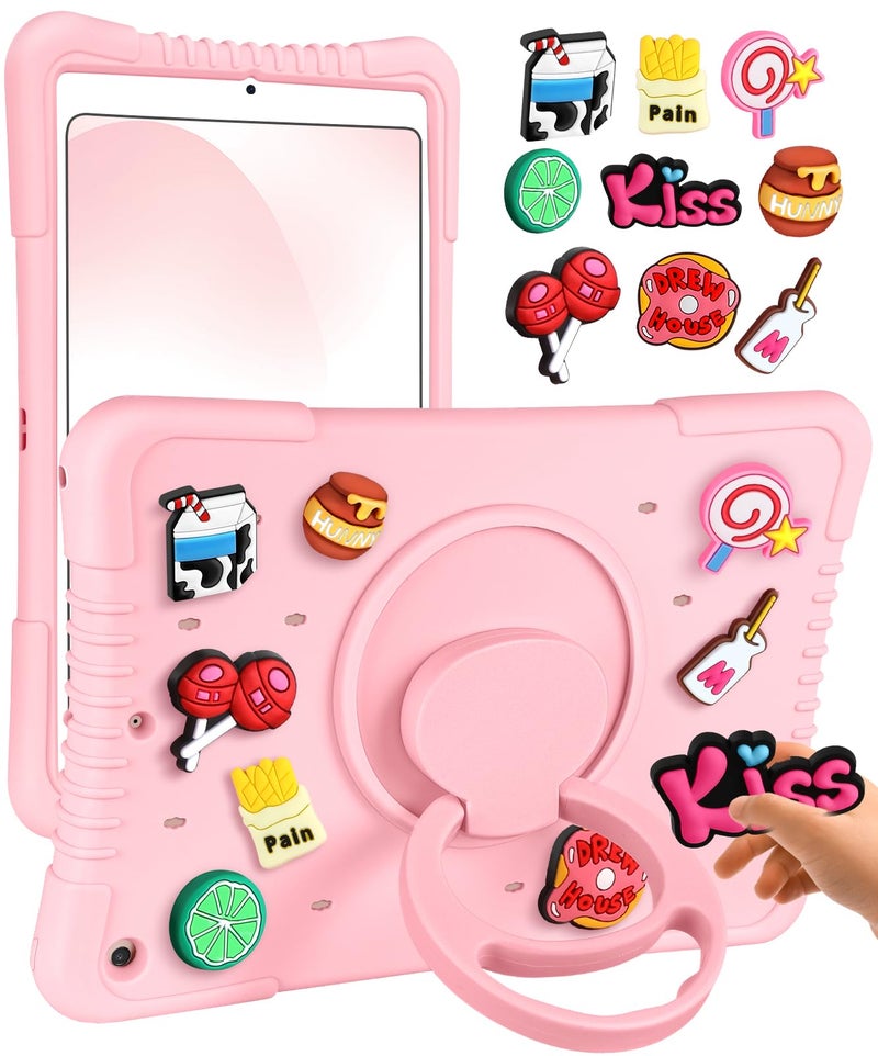 Wazzasoft for iPad 9th/8th/7th Generation Case - Cute Girls Kawaii Fun Funny with 360 Degree Rotating Handle Women Girly Pretty Soft Silicone for iPad Case 9th/8th/7th Gen 10.2 Inch A2602 A2270 A2197 - Image 1