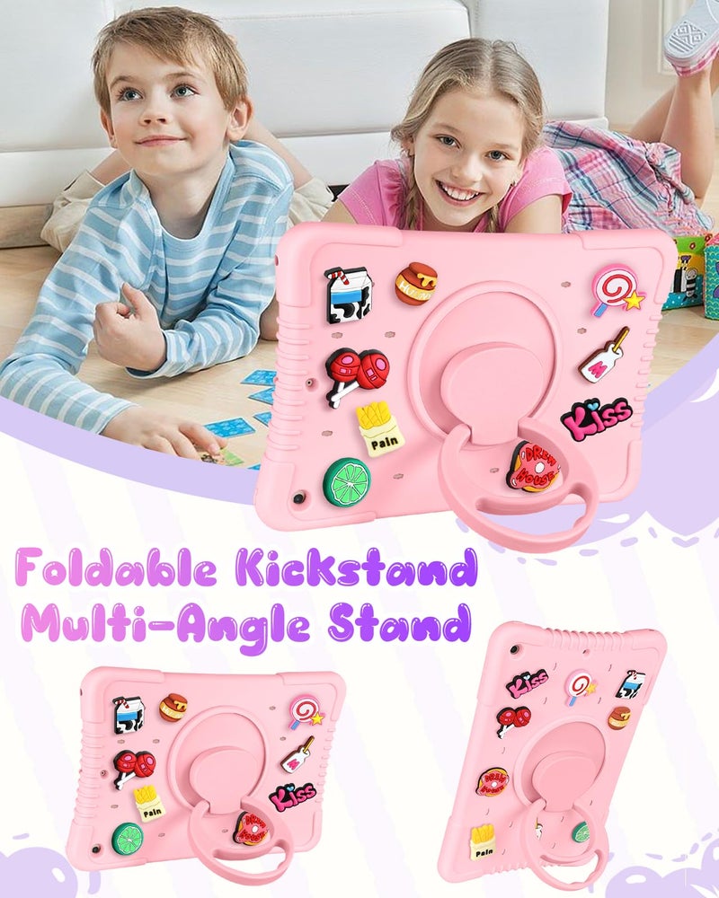Wazzasoft for iPad 9th/8th/7th Generation Case - Cute Girls Kawaii Fun Funny with 360 Degree Rotating Handle Women Girly Pretty Soft Silicone for iPad Case 9th/8th/7th Gen 10.2 Inch A2602 A2270 A2197 - Image 5