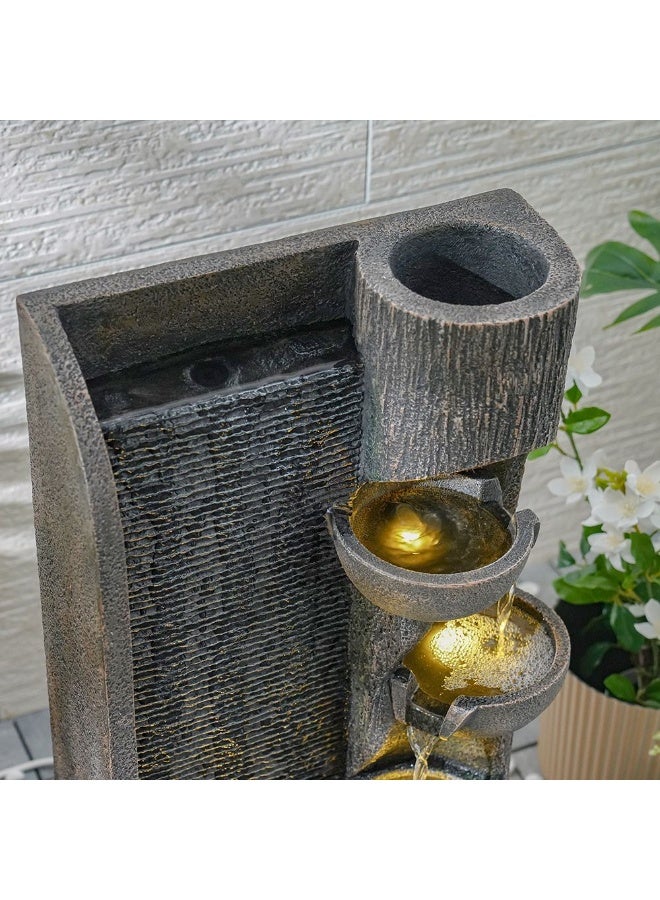 DANUBE HOME Whisper Fountain – Sleek Indoor-Outdoor Water Feature with Soft Flow, Modern Accent for Homes, Offices, Balconies & Gardens 39×22.5×75.5 cm - Image 3