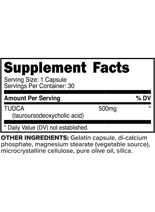Primaforce Tudca (Tauroursodeoxycholic Acid) 30 Servings, 500Mg Tudca Per Serving | Premium Quality Bile Salts - Gluten Free, Non-Gmo Supplement  - Image 2