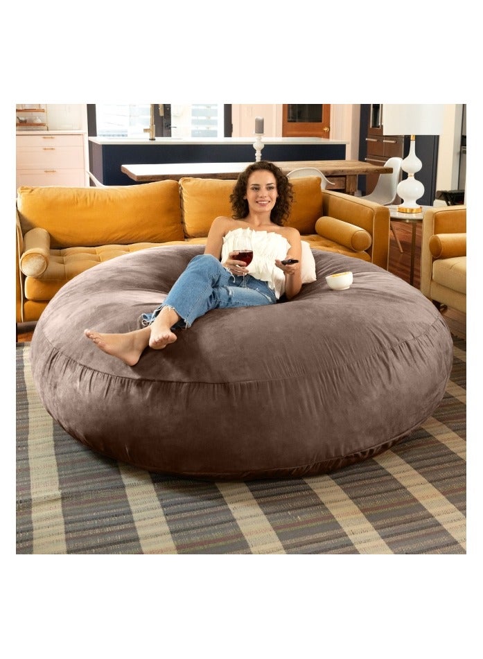 Comfy Comfy Giant Ultra XXL Soft & Fluffy Brown Cocoon Bean Bag  - Image 3