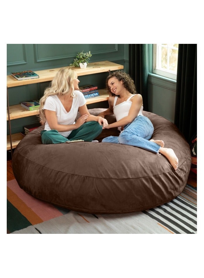 Comfy Comfy Giant Ultra XXL Soft & Fluffy Brown Cocoon Bean Bag  - Image 2