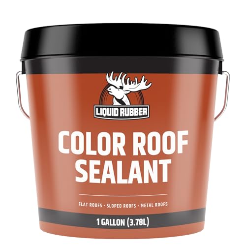 Liquid Rubber Color Roof Sealant- Elastomeric Waterproof Coating for Flat, Low-Slope & Metal Roofs, Flexible UV-Stable Membrane, Medium Gray, 1 Gallon - Image 1