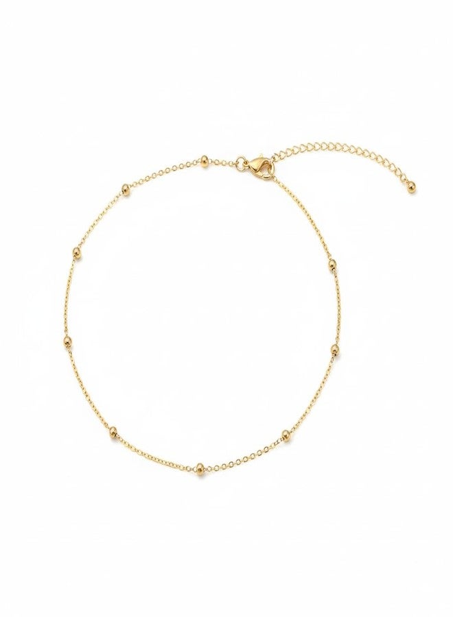 JANEJA CrystalBeads Women’s Adjustable Kamarbandh Waist Chain | Belly Chain | Bridal Jewellery (GOLDEN) - Image 1