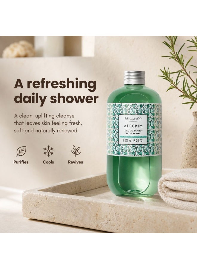 BENAMÕR Alecrim Shower Gel – Refreshing Body Wash with Organic Rosemary Oil and Glycerin | Invigorating Daily Cleanse with Herbal Scent | Vegan, Paraben-Free – 500ml - Image 2