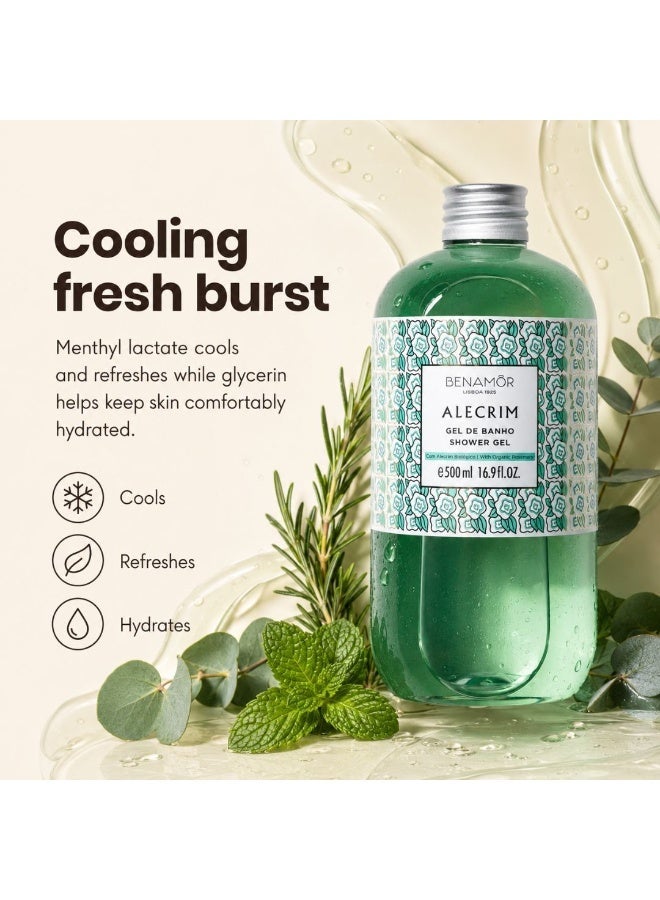 BENAMÕR Alecrim Shower Gel – Refreshing Body Wash with Organic Rosemary Oil and Glycerin | Invigorating Daily Cleanse with Herbal Scent | Vegan, Paraben-Free – 500ml - Image 4