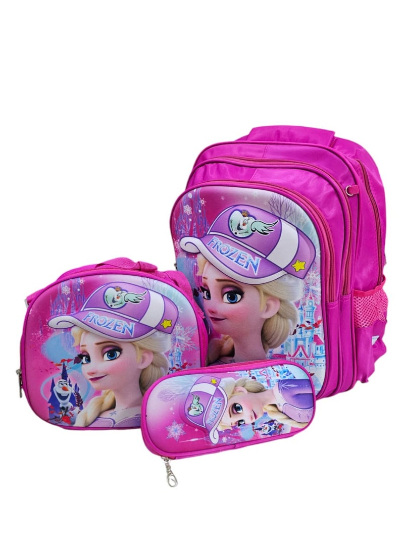 Disney FROZEN Disney Frozen 3 In 1 16 Inch School Backpack For Girls - Image 1