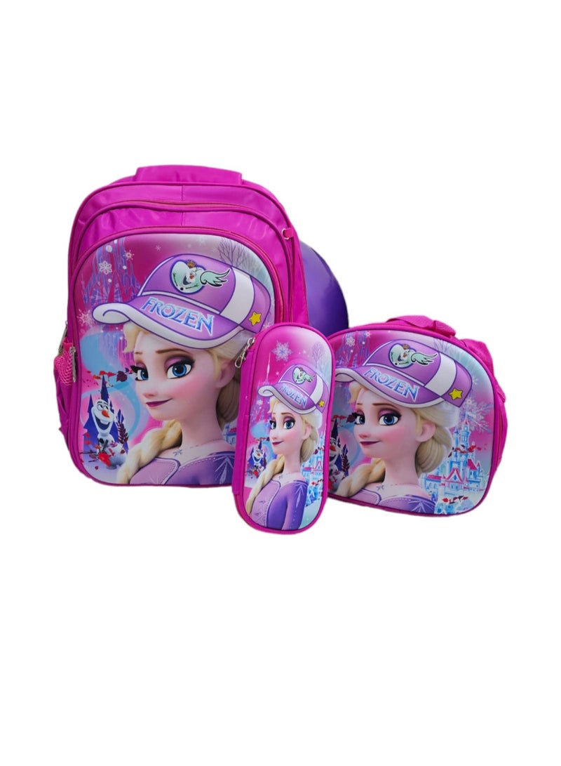 Disney FROZEN Disney Frozen 3 In 1 16 Inch School Backpack For Girls - Image 4